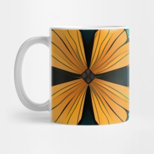 Monarch Butterfly Kaleidoscope: Nature-Inspired Symmetrical Pattern Mug